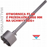 Otwornica Fi 68 z przedłużką 600 mm na SDS+