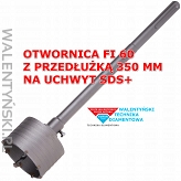 Otwornica Fi 60 z przedłużką 350 mm na SDS+