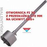 Otwornica Fi 70 z przedłużką 170 mm na SDS+