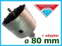 WIERTŁO KORONOWE OTWORNICA Fi 80 + ADAPTER  HEX